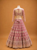 Onion Colour Designer Lehenga Choli for Women | Embroidered Wedding Wear