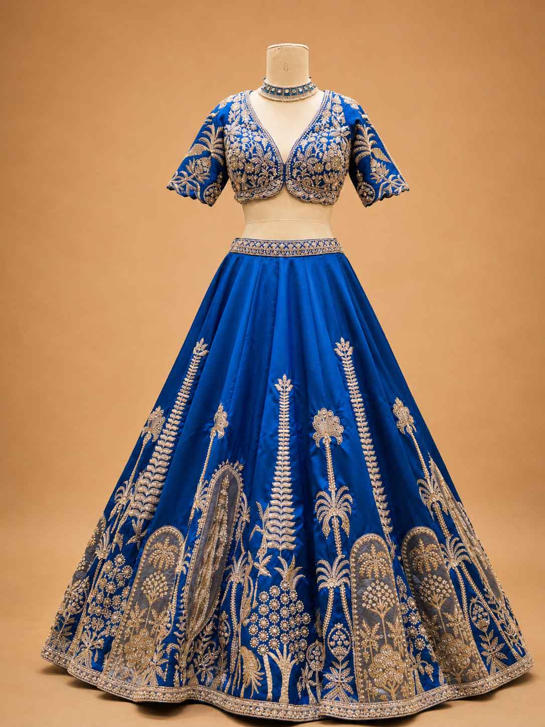 Royal Blue Designer Lehenga Choli for Women | Embroidered Wedding Lehenga