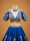 Royal Blue Designer Lehenga Choli for Women | Embroidered Wedding Lehenga