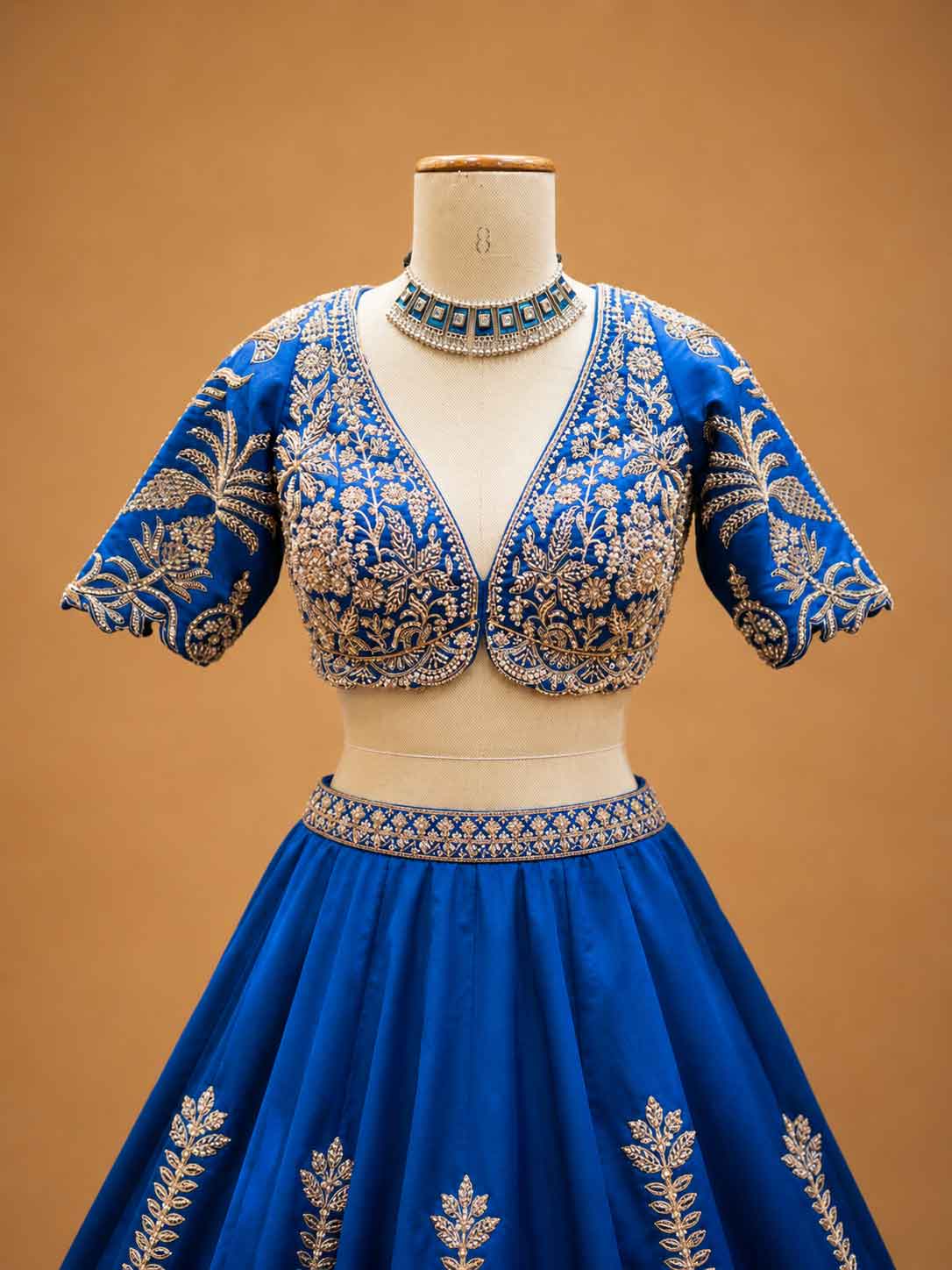 Royal Blue Designer Lehenga Choli for Women | Embroidered Wedding Lehenga