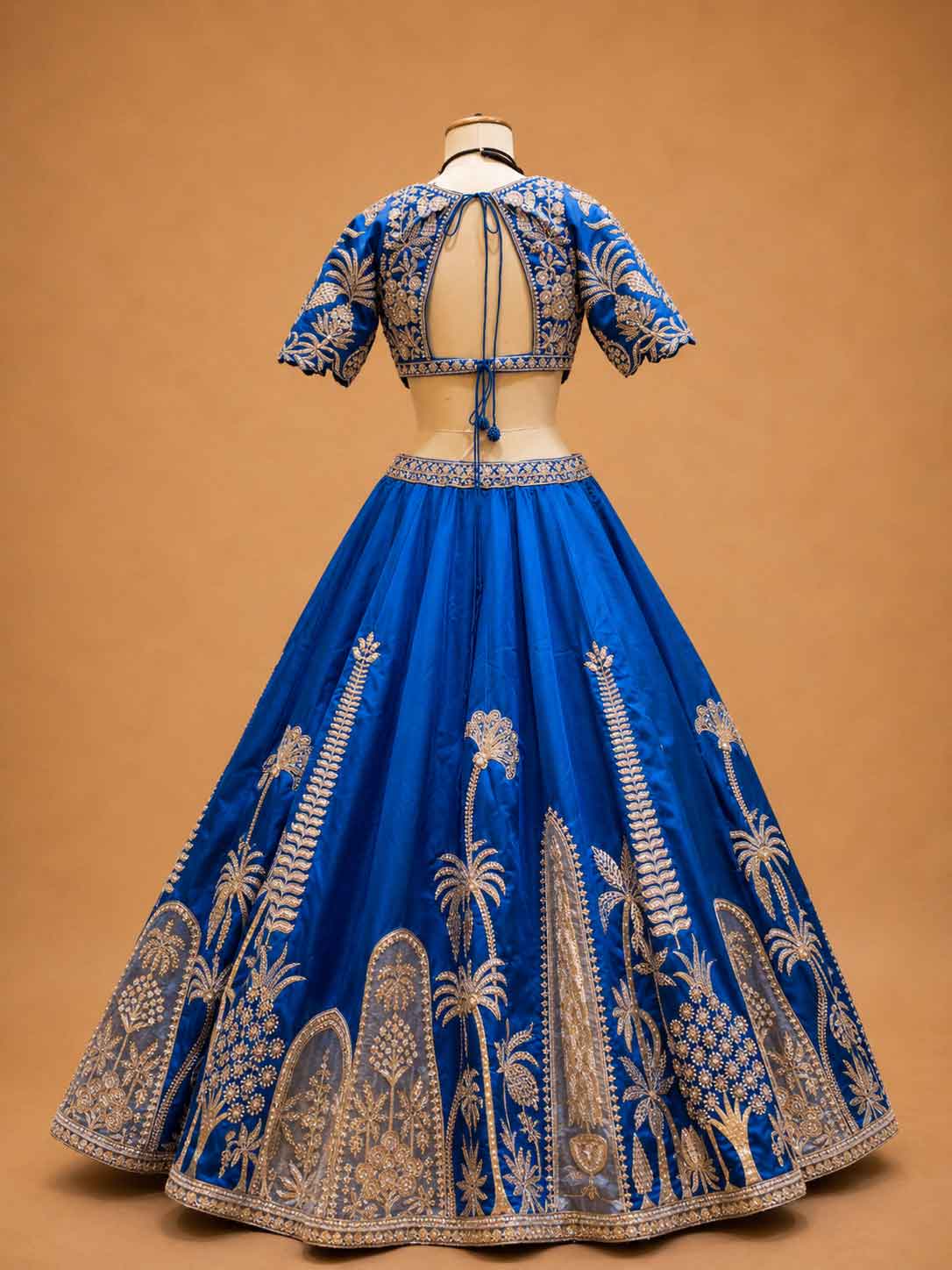 Royal Blue Designer Lehenga Choli for Women | Embroidered Wedding Lehenga