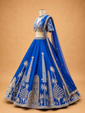 Royal Blue Designer Lehenga Choli for Women | Embroidered Wedding Lehenga