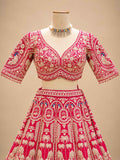 Red Embroidered Bridal Lehenga Choli with Dupatta | Designer Wedding Lehenga