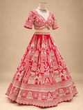 Red Traditional Bridal Lehenga Choli with Dupatta | Heavily Embroidered Wedding Lehenga