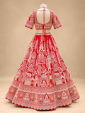Red Traditional Bridal Lehenga Choli with Dupatta | Heavily Embroidered Wedding Lehenga