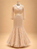 Gold Embellished Lehenga Choli with Sheer Dupatta | Designer Wedding Wear