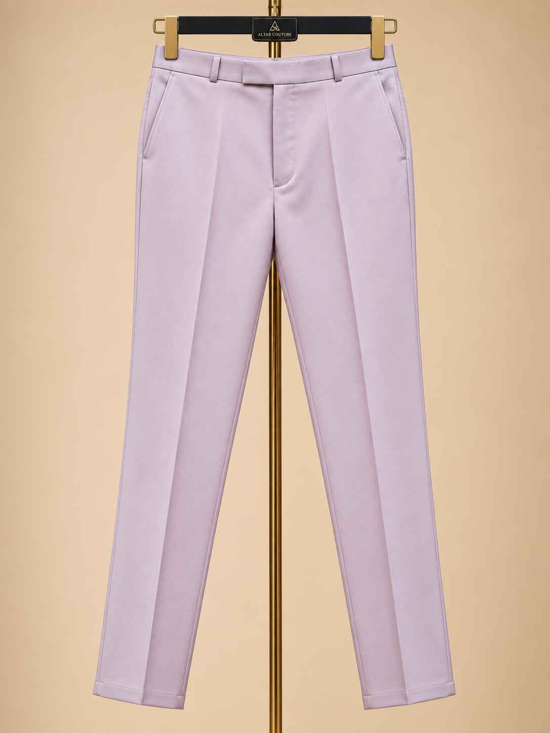 Alternate product view 6 of Lavender Embroidered Bandhgala Suit for Men by Guptas Textiles Annexe, Bengaluru