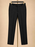 Alternate product view 6 of Black Embroidered Bandhgala Suit for Men by Guptas Textiles Annexe, Bengaluru