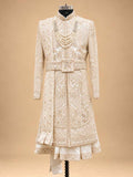 Ivory Embroidered Sherwani for Men | Designer Wedding & Groom Wear