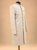 Ivory Embroidered Sherwani for Men | Wedding & Groom Wear