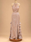 Blush Beige Embellished Gown for Women | Designer Evening & Party Wear