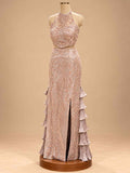 Blush Beige Embellished Gown for Women | Designer Evening & Party Wear