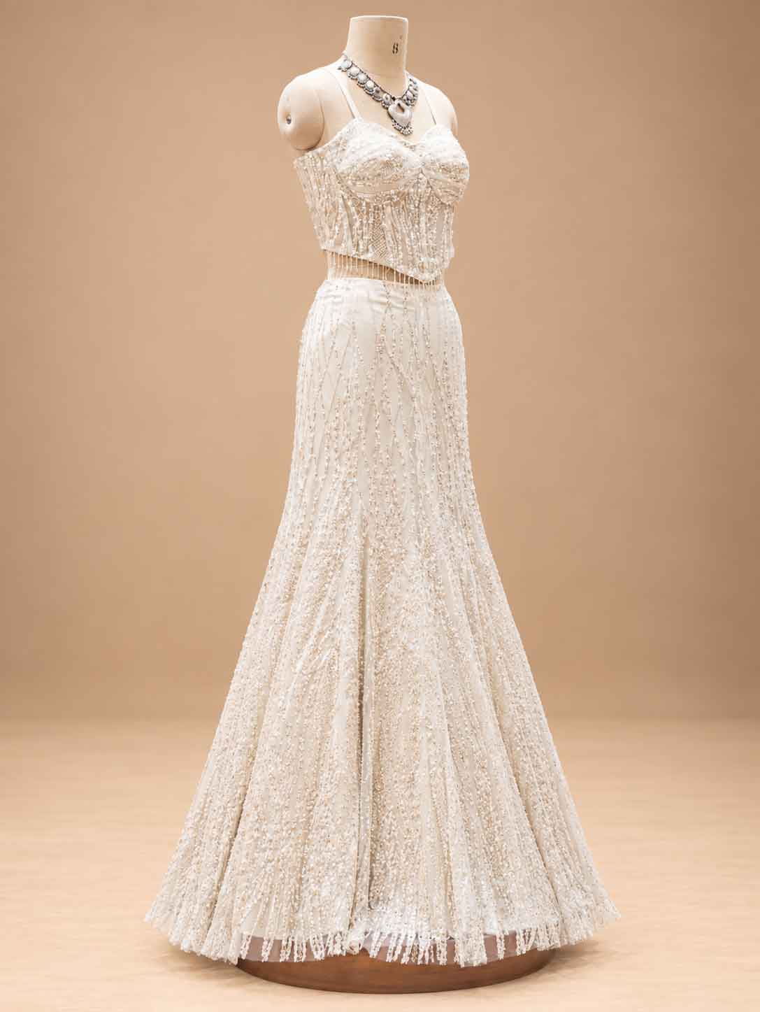 Ivory embellished gown