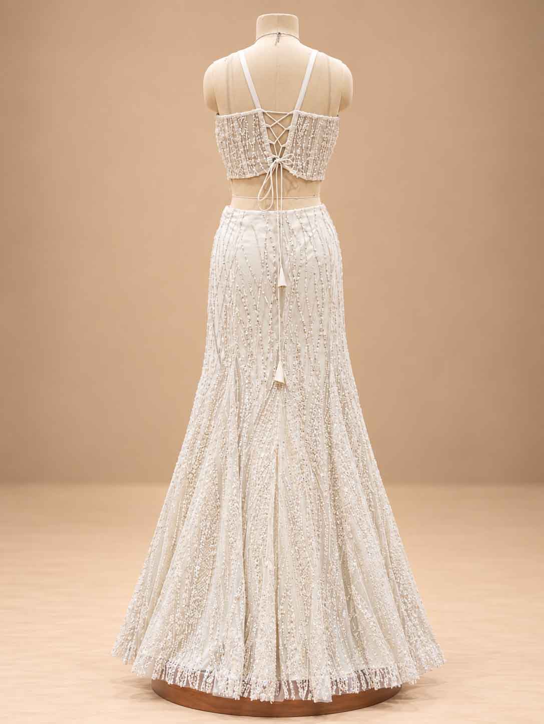 Ivory embellished gown