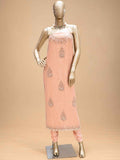 Peach Embroidered Dress Material with Dupatta | Women's Unstitched Ethnic Suit Material