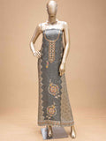 Grey Embroidered Dress Material Set with Designer Dupatta | Women's Ethnic Suit Material