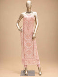 Pastel Pink Embroidered Dress Material with Dupatta | Women's Unstitched Ethnic Suit Material