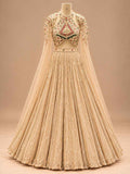 Champagne Gold Embroidered with Dupatta – embroidered outfit detail 2