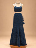 Midnight Blue Embellished Lehenga Set with Dupatta | Designer Festive Wear