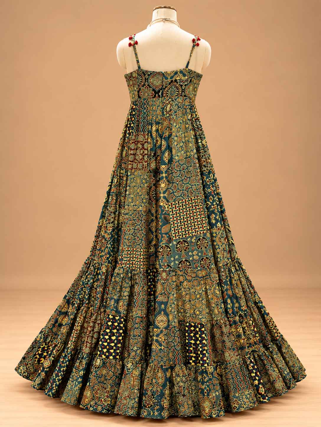 Teal Green Printed Anarkali Suit Set with Dupatta | Women's Festive Ethnic Wear