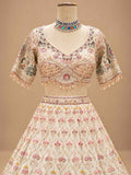 Ivory Multicolour Embroidered Lehenga Set with Dupatta | Women's Ethnic Wedding Wear