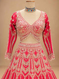 Pink Embroidered Lehenga Set with Dupatta | Women's Wedding & Festive Wear