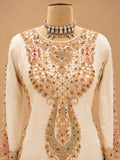 Ivory White Embroidered Anarkali Suit Set with Dupatta | Women's Festive Wear