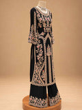 Black Embroidered Anarkali Kurta Set with Palazzo & Dupatta | Women's Ethnic Wear