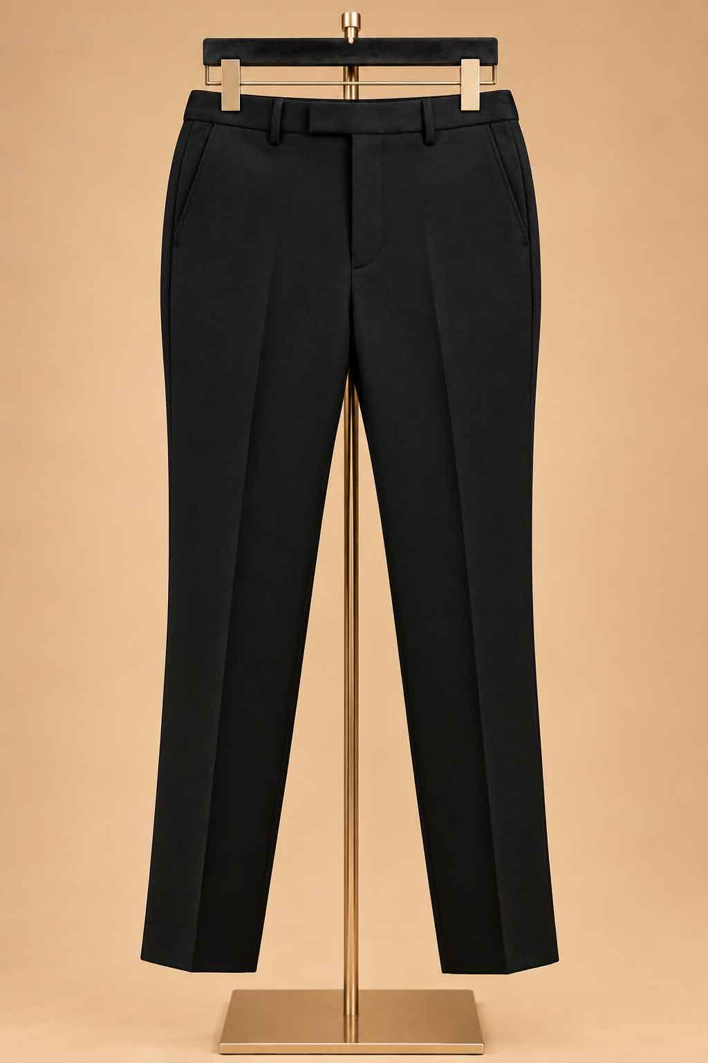 Black Embellished Men’s Formal Suit Set with Straight-Fit Trousers