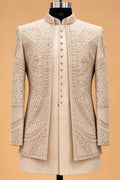 Champagne Embroidered Sherwani Set for Men – product image 2