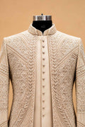 Champagne Embroidered Sherwani Set for Men – product image 6