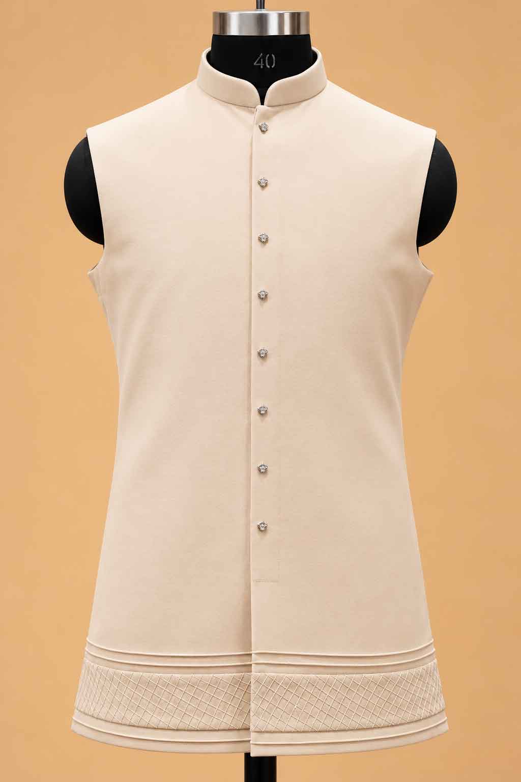 Ivory Floral Embroidered Sherwani Set for Men – product image 2