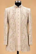 Ivory Floral Embroidered Sherwani Set for Men – product image 7