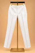 Ivory Pastel Gold Embellished Indo-Western Suit Set for Men | Wedding Wear