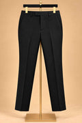 Black Textured Indo-Western Suit Set for Men | Wedding & Reception Wear