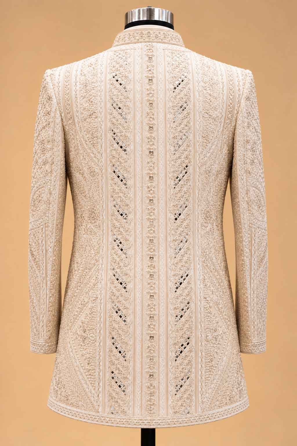 Ivory Embroidered Sherwani Set for Men | Groom & Wedding Wear
