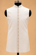 Ivory Embroidered Sherwani Set for Men | Groom & Wedding Wear