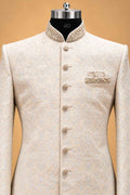 Firozi Textured Sherwani for Men with Trousers – product image 2