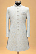 Light Ivory Paisley Sherwani with Dhoti for Men – product image 3