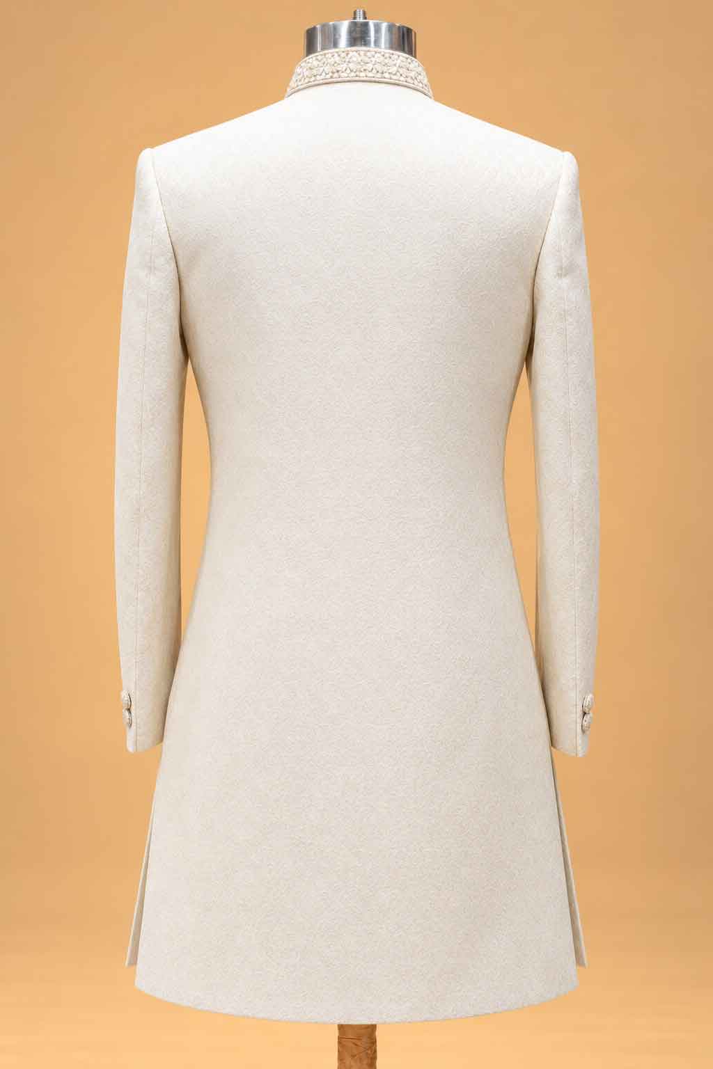 Ivory Sherwani for Men with Trousers – product image 4