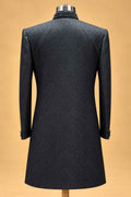 Charcoal Black Textured Sherwani for Men – product image 4