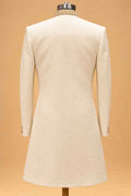 Ivory Textured Sherwani for Men with Trousers – product image 5