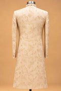 Cream floral sherwani set for men – product image 5