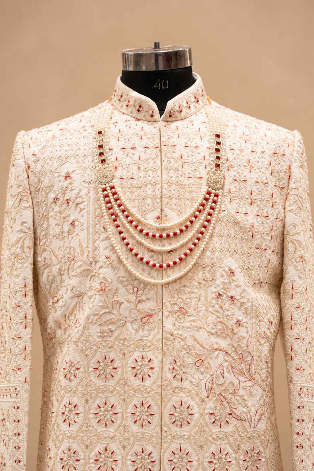 Royal Ivory sherwani for men – product view 3