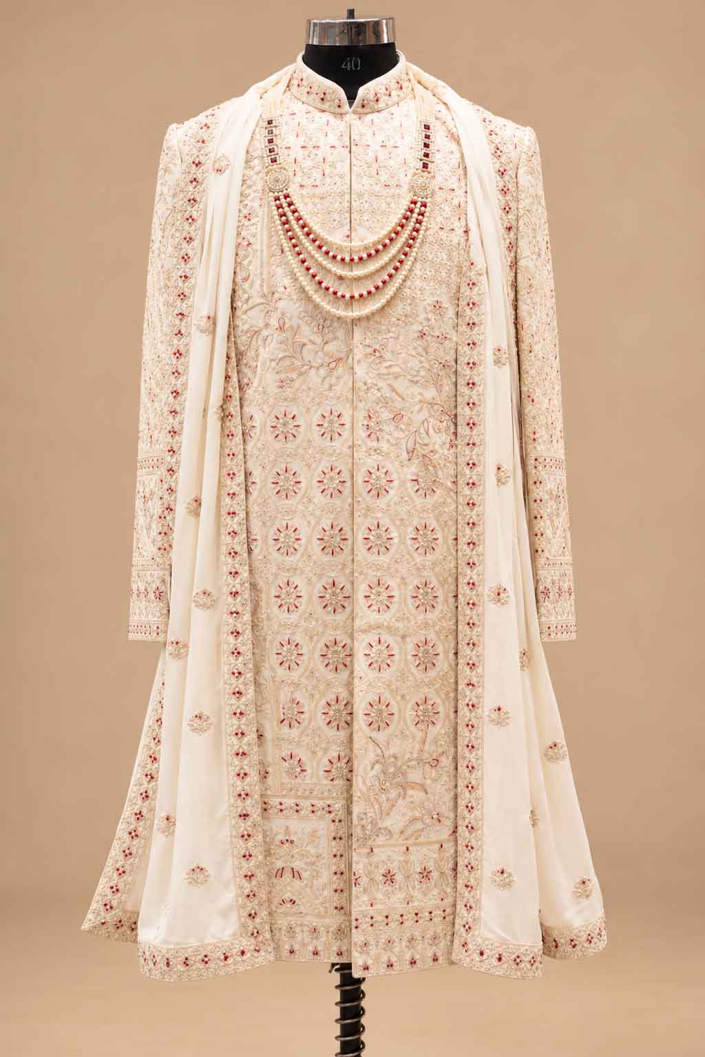 Royal Ivory sherwani for men – product view 5