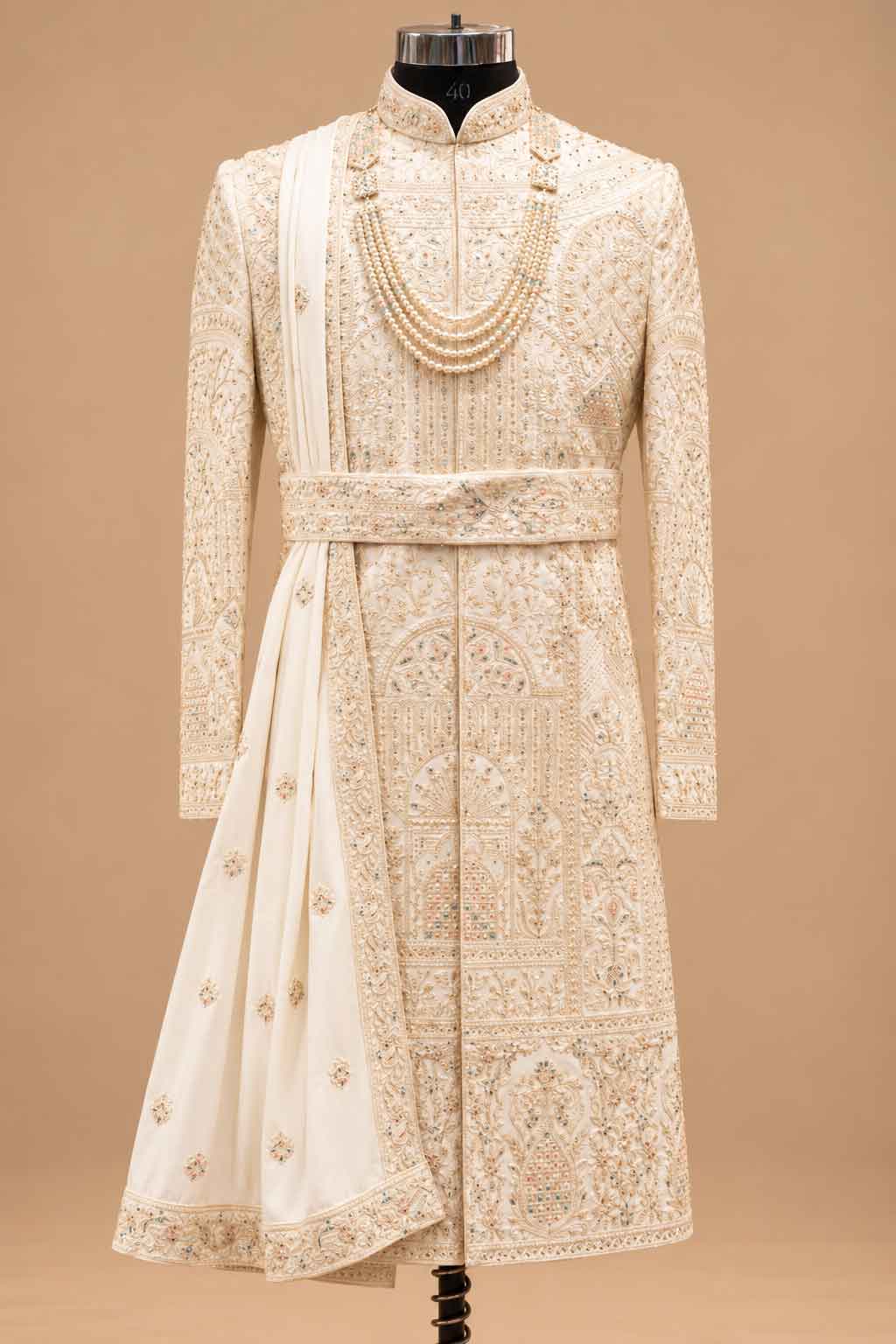 Royal Ivory sherwani for men – product view 2