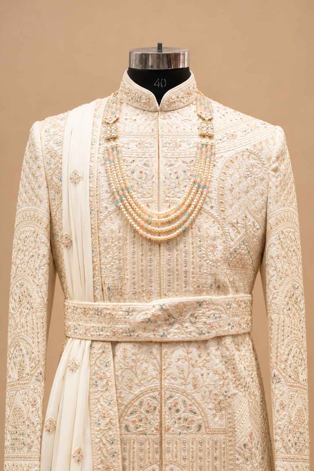 Royal Ivory sherwani for men – product view 3