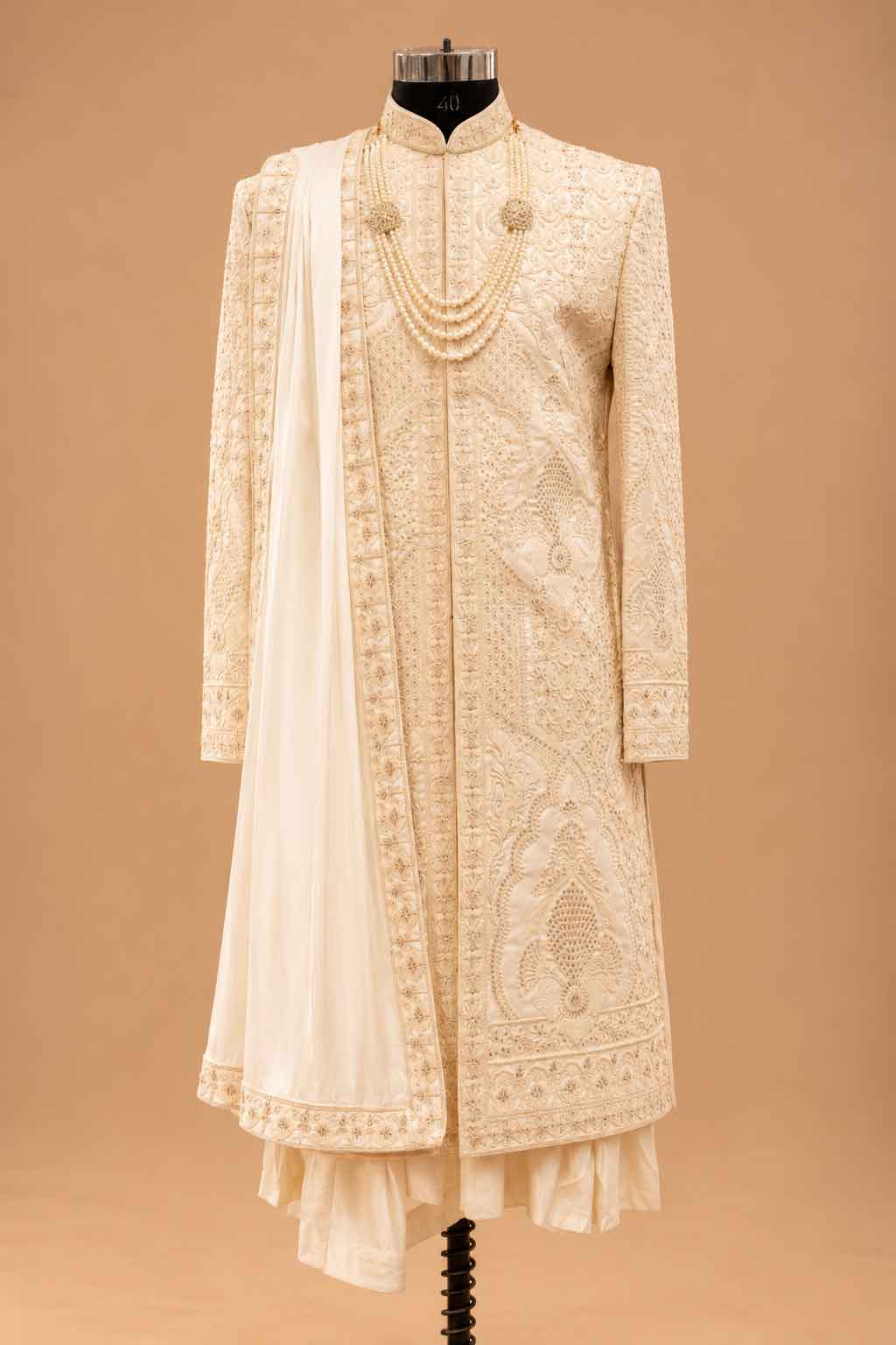 Royal Ivory sherwani for men – product view 2