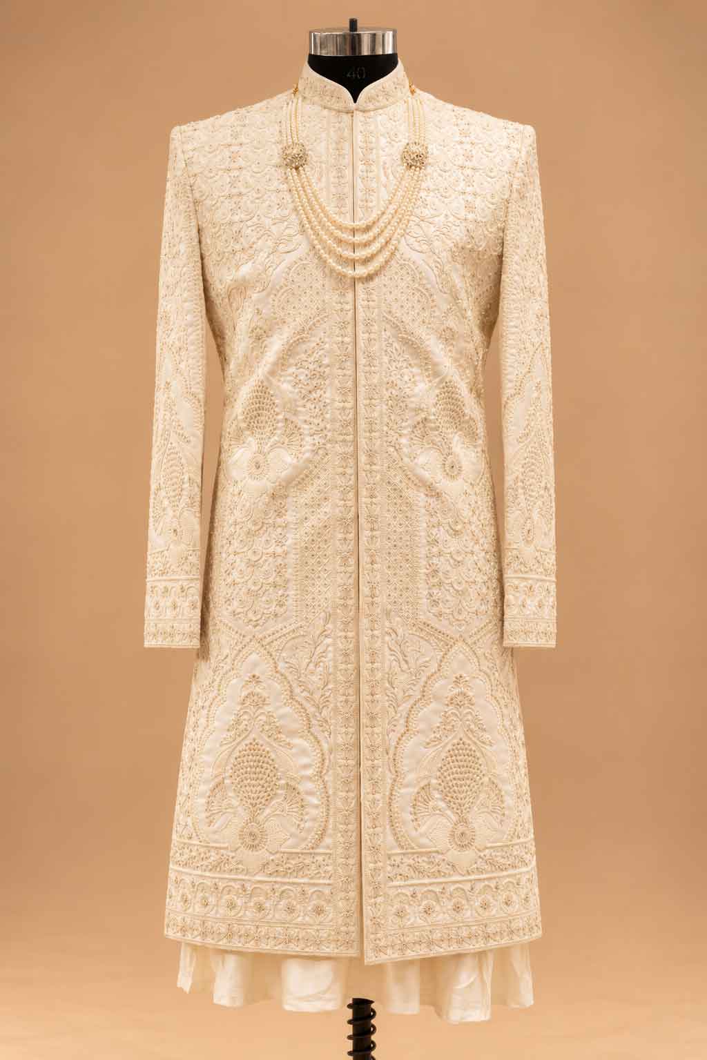 Royal Ivory sherwani for men – product view 3