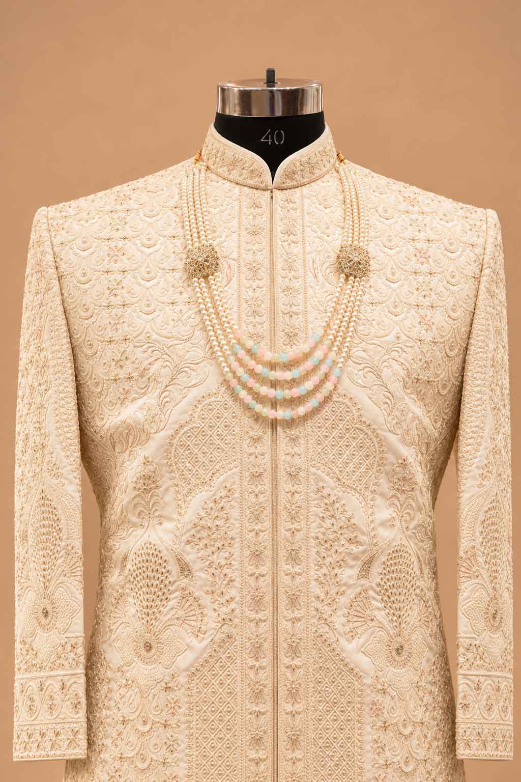 Royal Ivory sherwani for men – product view 7